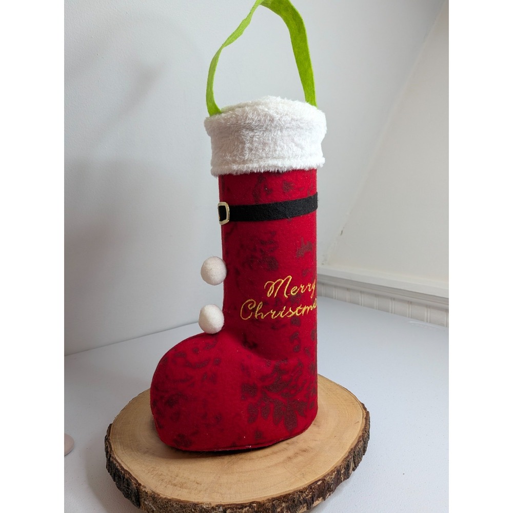 Golf Bag Christmas Stocking Unique Gift Standing Boot Wine Holder
